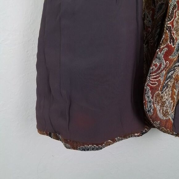 VTG 1970s Anne Klein Tapestry Blazer Womens Sz‎ 14 Floral Paisley Victorian Boho - Picture 12 of 16